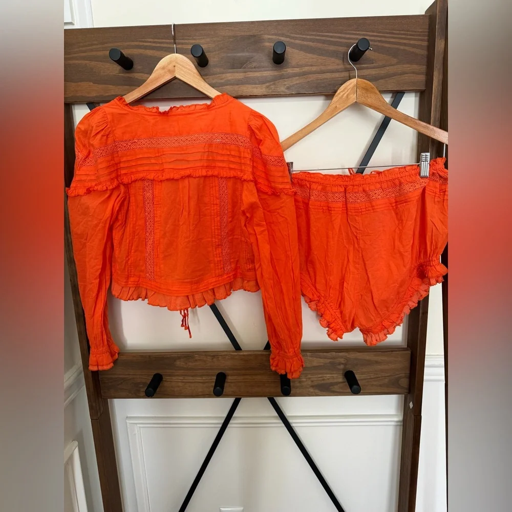 NWOT size XS Free People Florence bed jacket Bloomer set - Picture 3 of 4